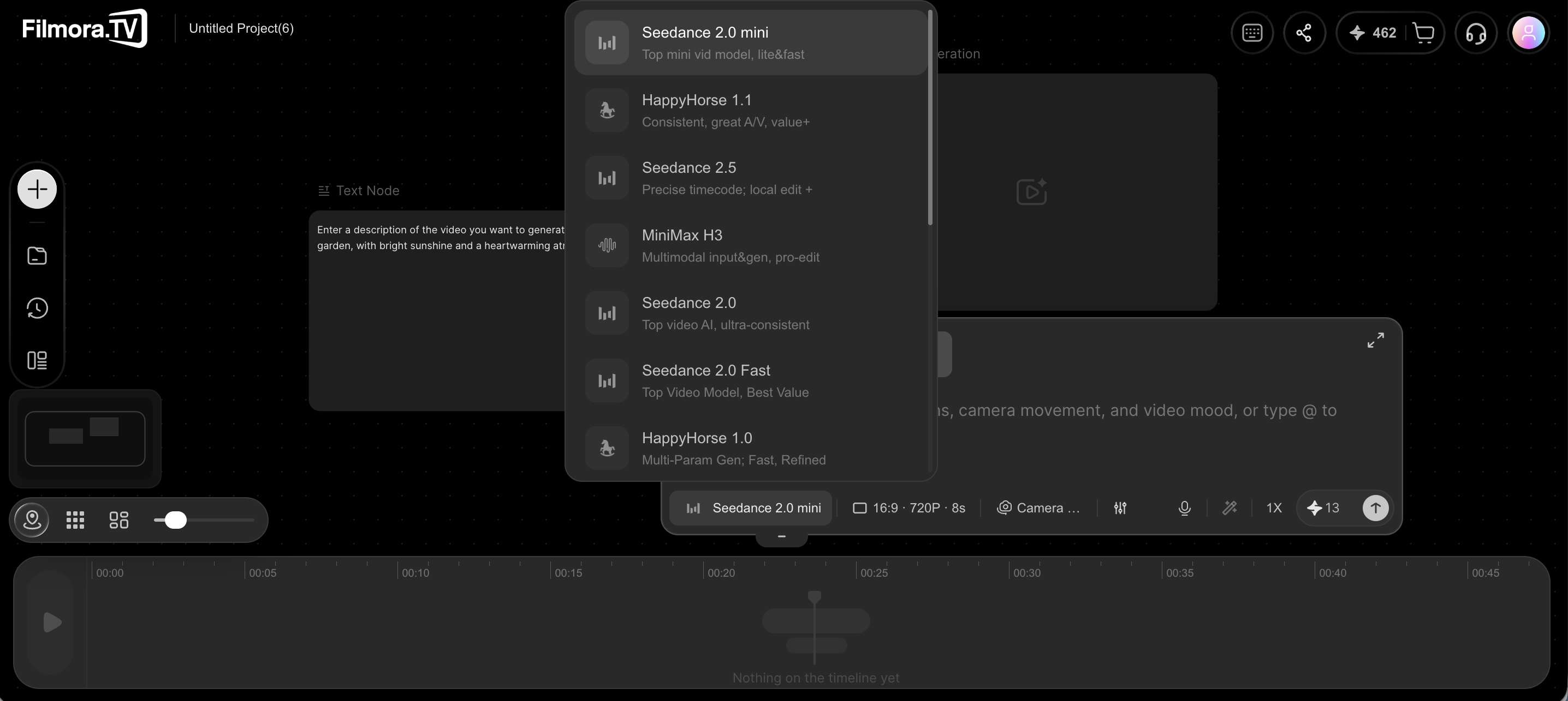filmora tv model ai video selection