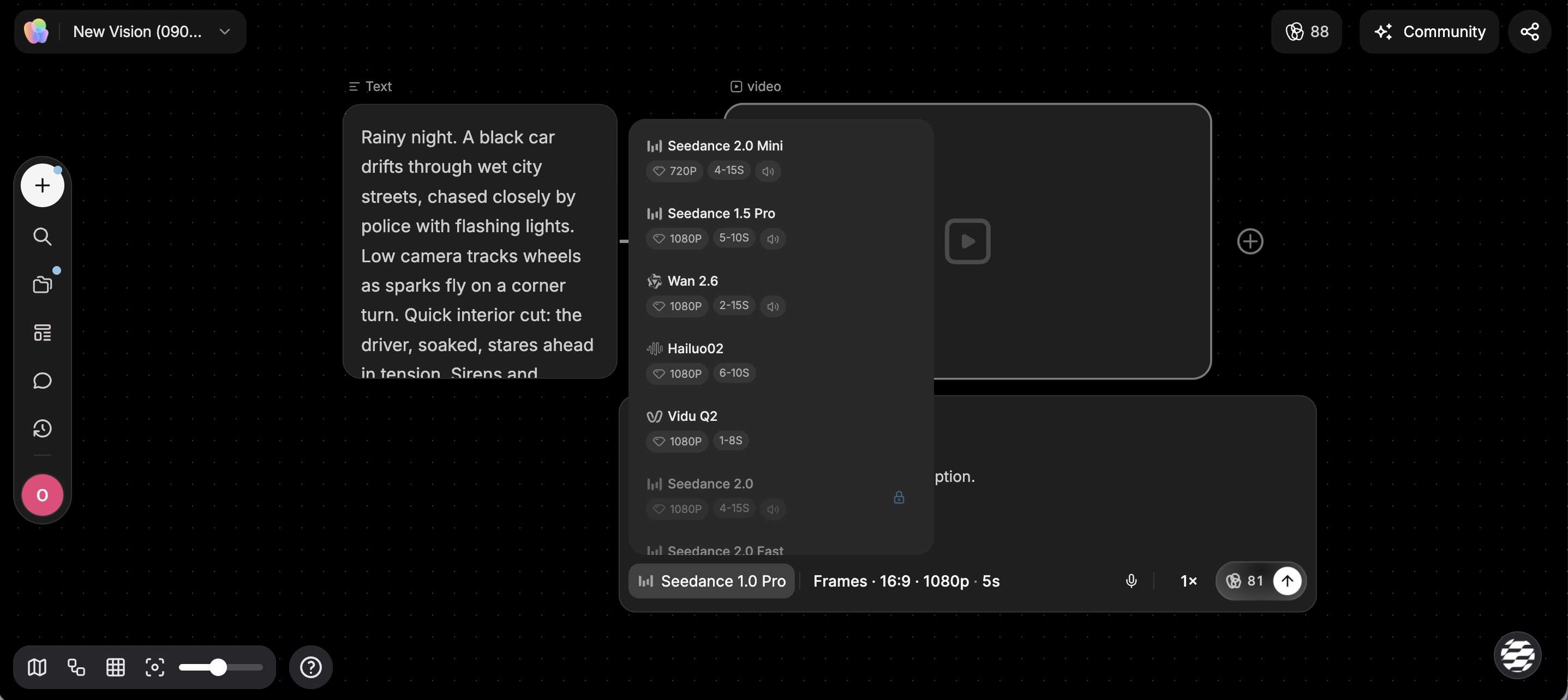 tapnow model ai video selection