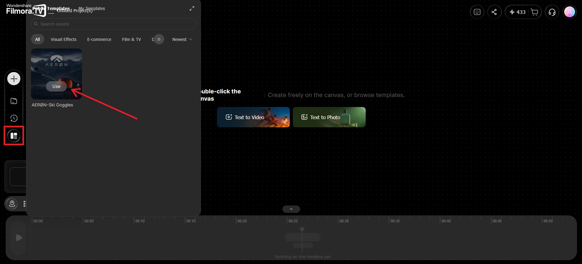 use filmora.tv template