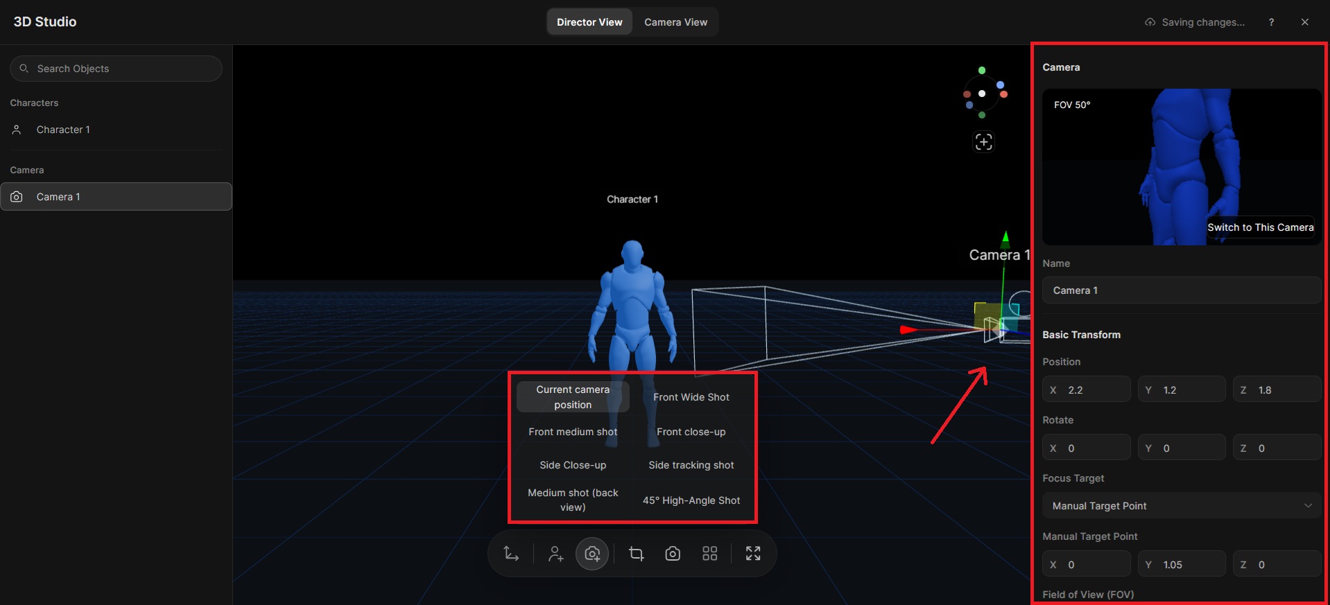 add and set up the camera