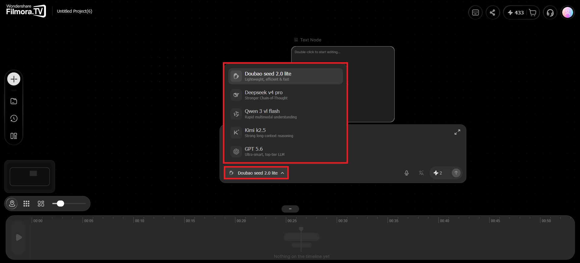 select ai text-based model