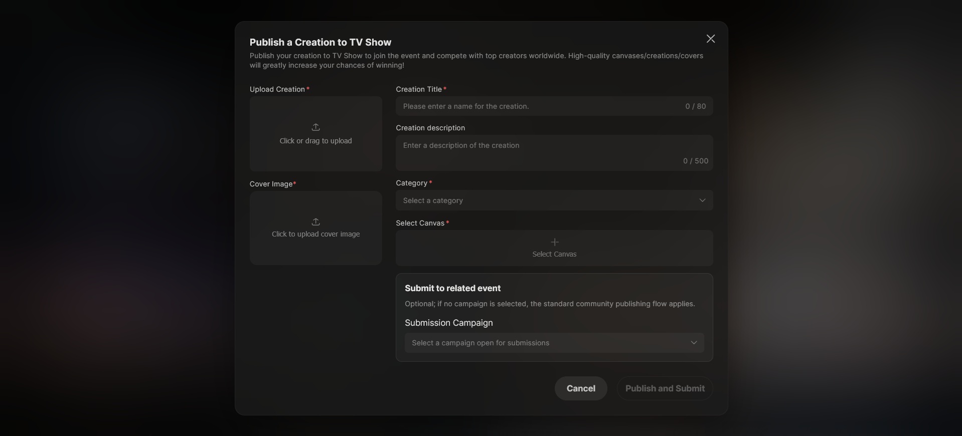 post your project to tv shows