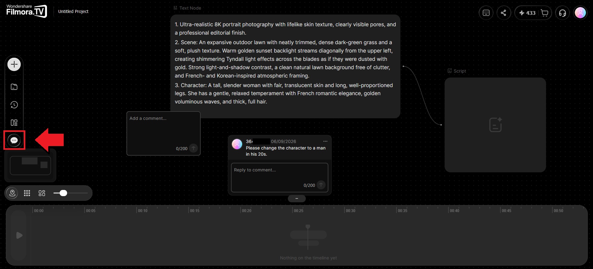 add comments on canvas