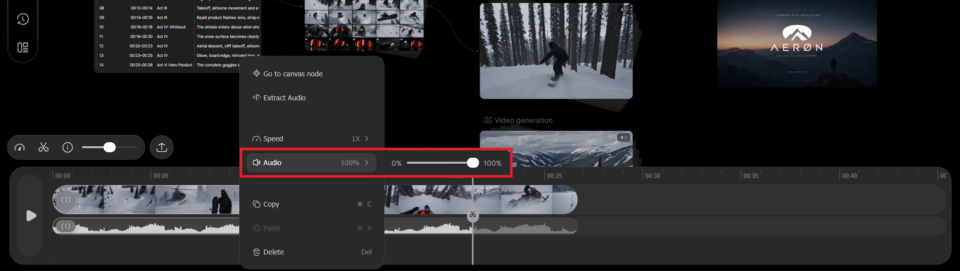 adjust audio volume