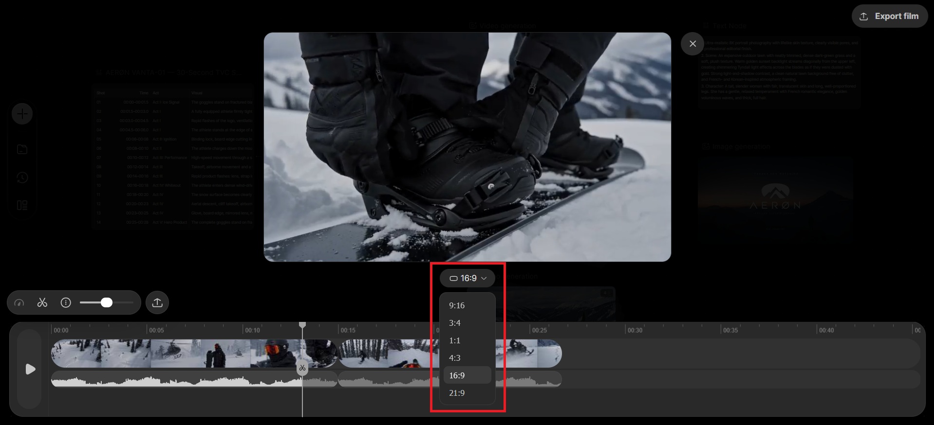change aspect ratio