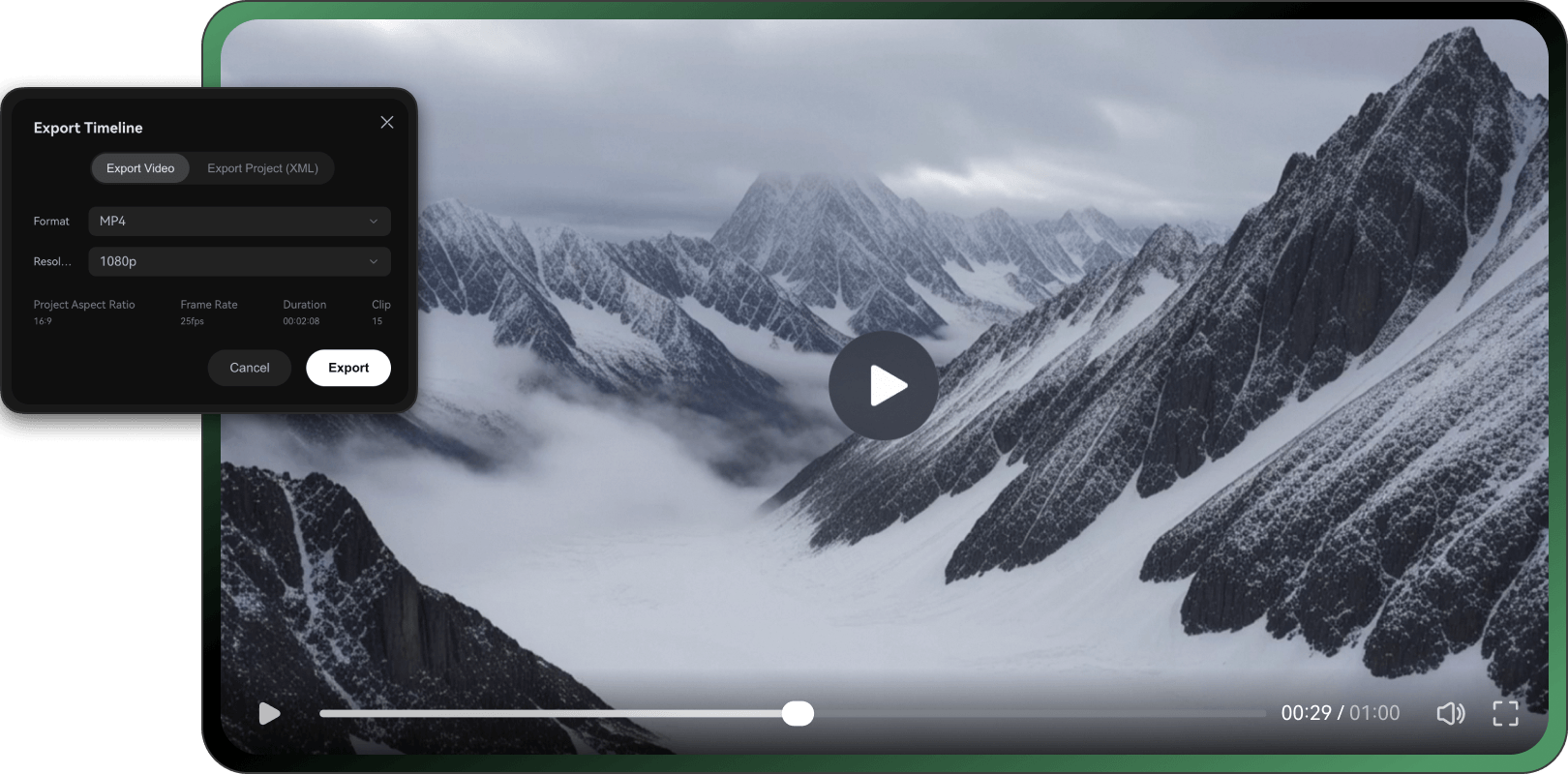 Final review and export of the finished video