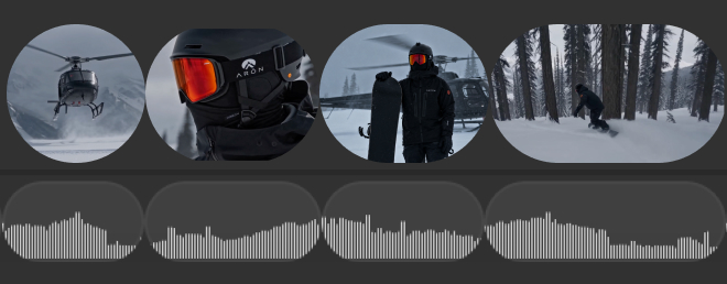 Rough cut on the timeline